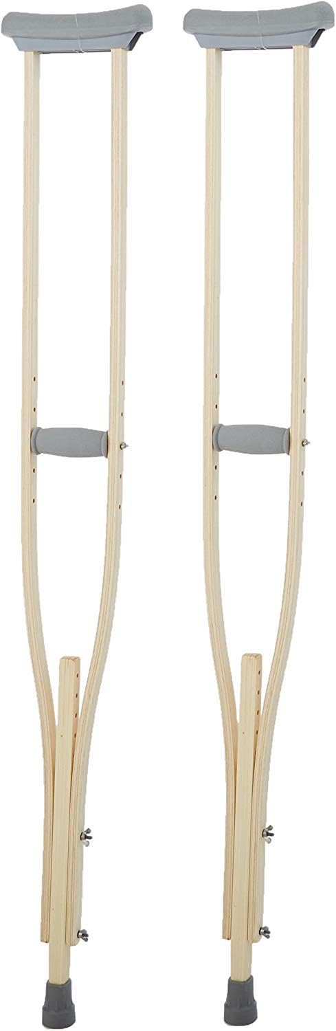 Sammons Preston 41375 Wooden Crutches, X-Tall Size, Latex Free