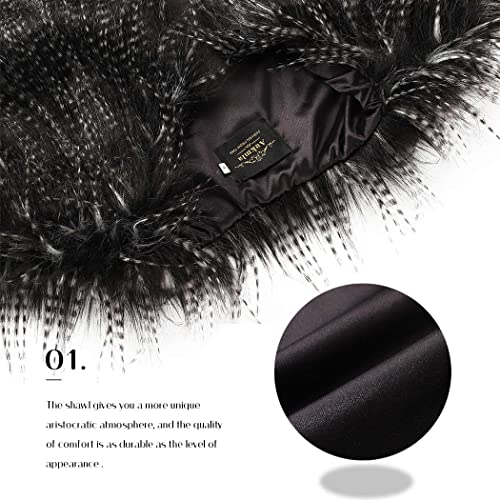 Edary Women Faux Fur Jacket Long Sleeve Coat Short Open Front Fur Coat Winter Warm Shaggy Faux Fur Parka for Women and Girl4