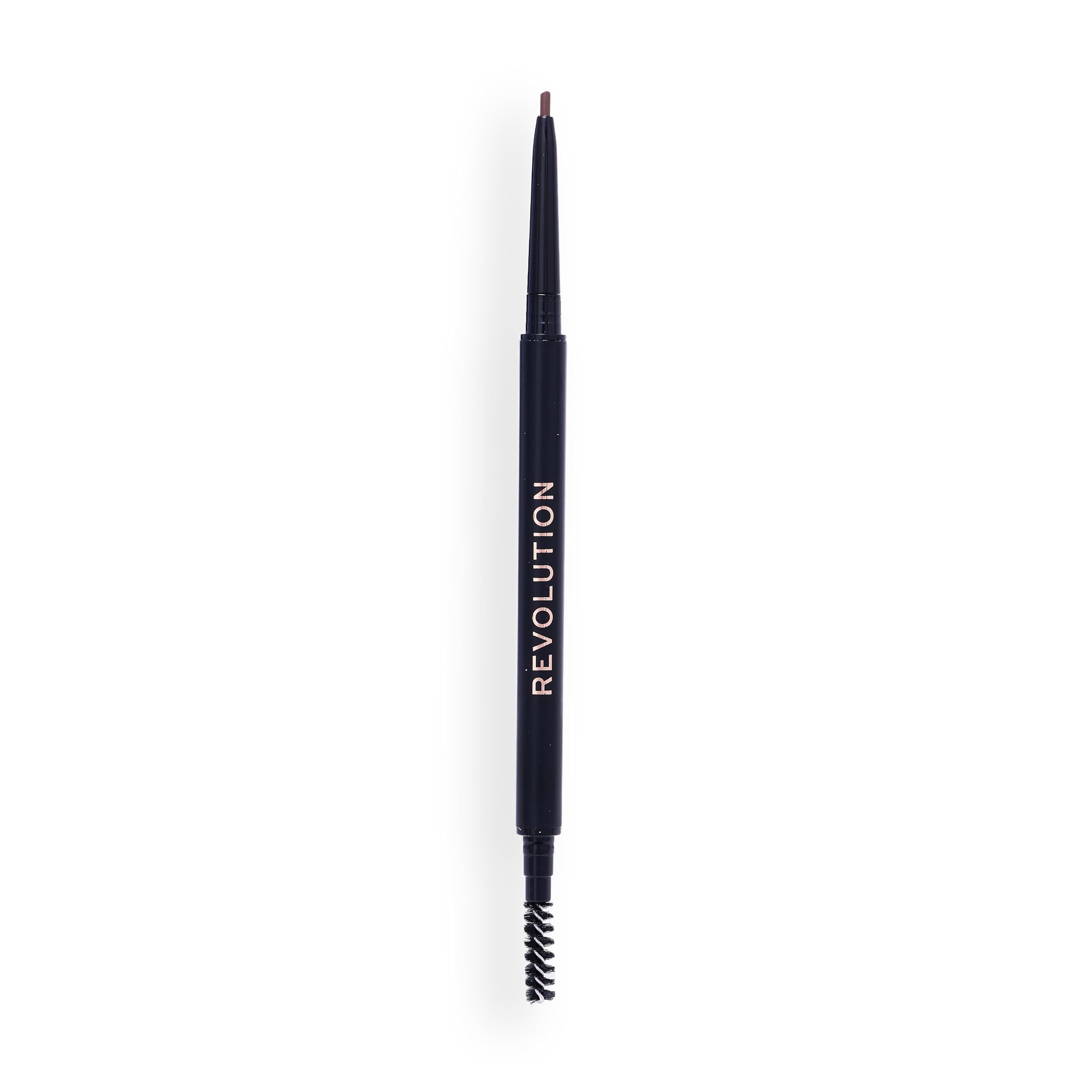 Revolution Precise Brow Pencil, Double-Ended Makeup Tool with Brush for Easy & Ultra Defined Brows and Bold Looks, Warm Medium Brown, 0.05g