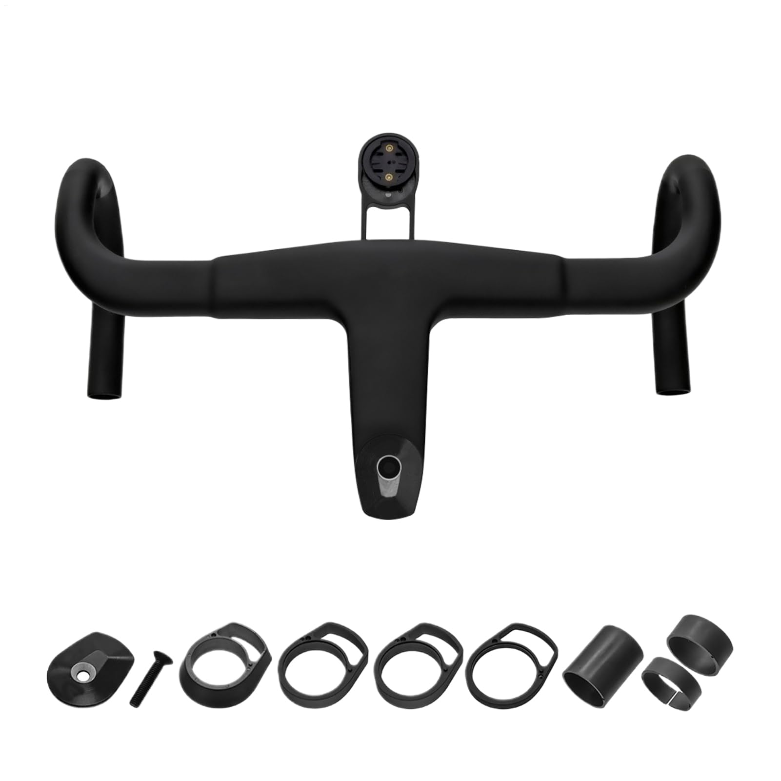 Racing Handlebar, Road Bike Stem, , ergonomiczna geometria włókna węglowego, stabilna kontrola, przenośna, kompaktowa osłona ze stopu metalu, uchwyt do montażu dla dorosłych, 400 x 90 mm, 400 x