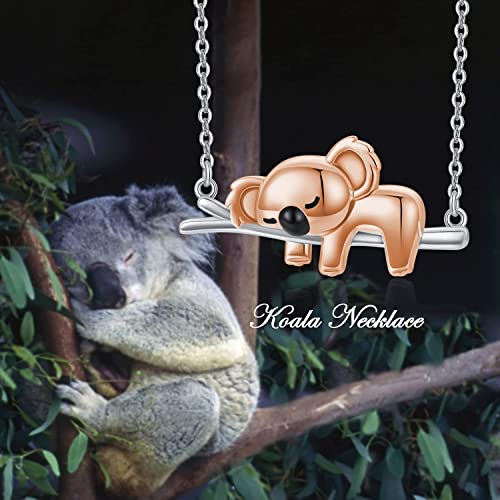 Collier Koala en Argent 925, pendentif Ours fin de qualité