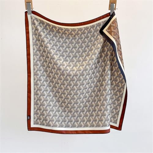 Foulard en soie pour femmes avec imprimé double face idée cadeau chic - 5