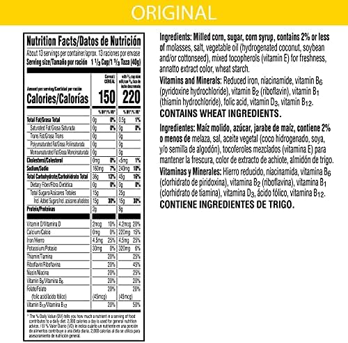  Kellogg's Corn Pops - Cereal para desayuno, sabroso y nutritivo para toda la familia, 541.5 g
| Kellogg's Corn Pops - C