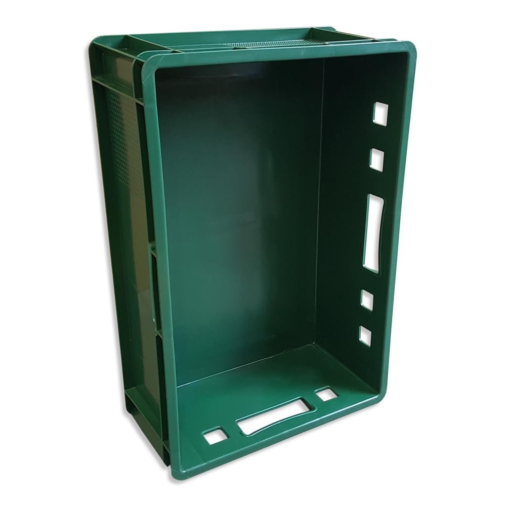 praktische 5 Stück E2 Kisten 60x40x20 cm Fleischkiste Lagerkiste Metzgerkiste Eurobox grün