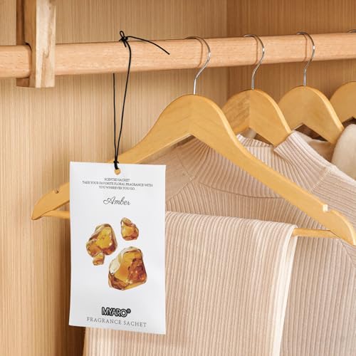 Image of MYARO 12 Packs Amber Scented Sachets for Drawer and Closet, Long-Lasting Closet Sachet Bags Drawer deodorizers Fresh Scents, Home Fragrance for House