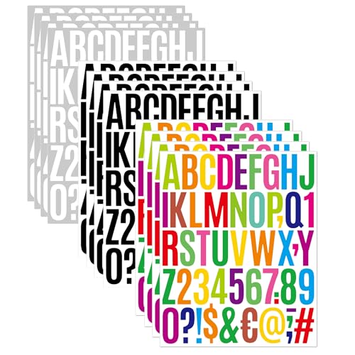 Image of Alphabet Stickers 600 PCS 2 Inch Vinyl Multicolored Letter Stickers for Scrapbooking, Indoor & Outdoor Use