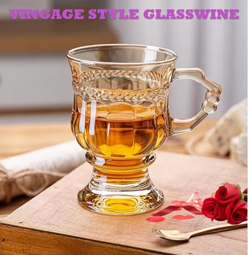 Juego de 2 Mugs Vintage de Vidrio Ámbar 4 oz miniatura 2