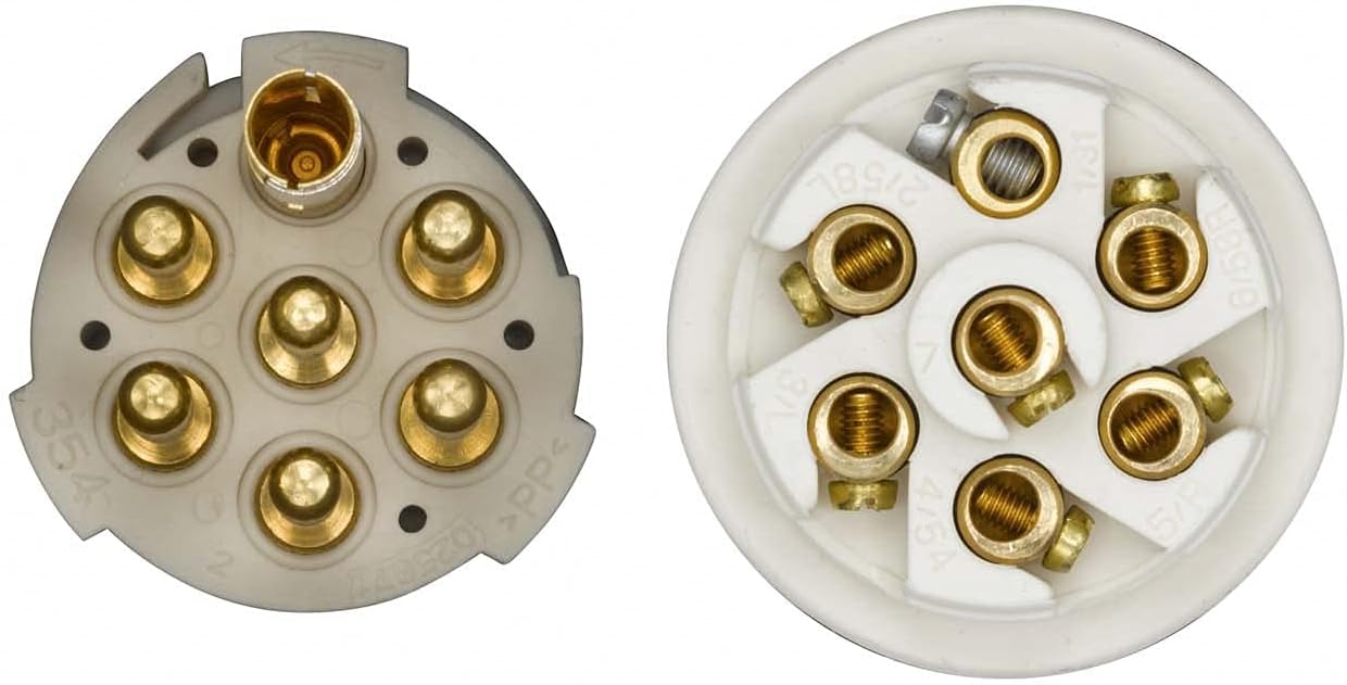 HELLA 8JB 003 834-001 Socket - 24V - 7-pin connector - Plug: Screw Contact - Metal - DIN/ISO: 3731