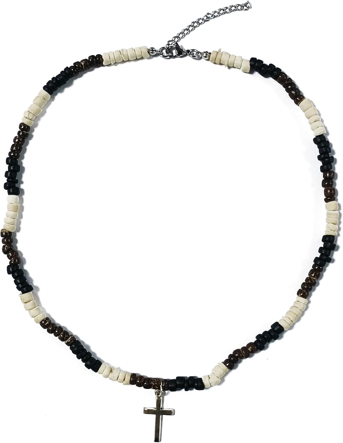 Caiyao Puka Shell Beaded Necklace Men Summer Surfer Seed Necklace Seashell Beads Necklace for Women Beach Necklace for Men Beach Jewelry