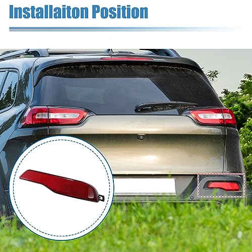 Image of uxcell Car Rear Bumper Reflector Right for Jeep Cherokee 2014 2015 2016 2017 2018 No.68105144AC