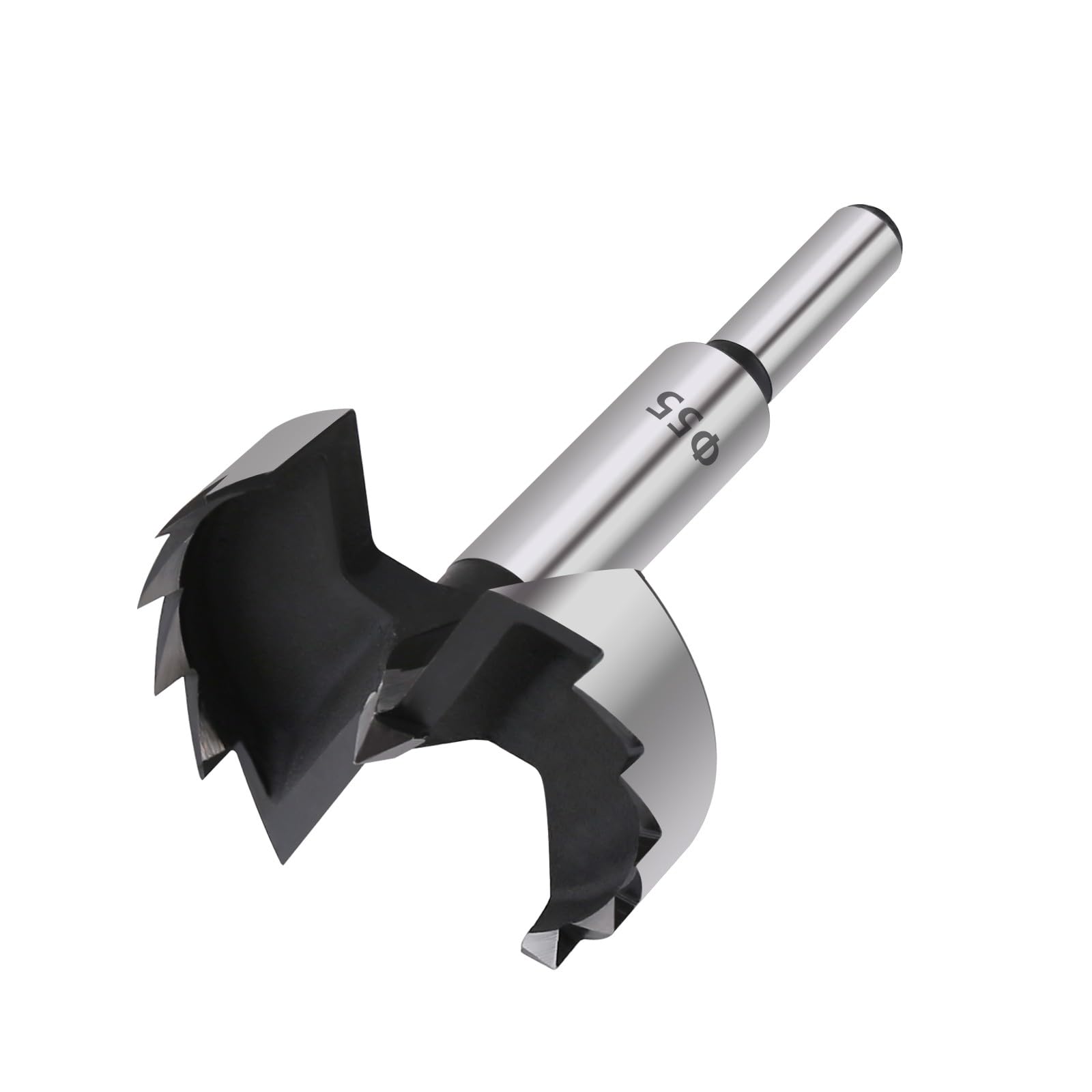 Vearter 55mm Forstner Drill Bit, High Carbon Steel Multi-Tooth Woodworking Tools Forstner Bits with Round Shank, Hinge Drill Bit for Solid Wood, MDF, Plastic, Particleboard, Plywood โ image 1