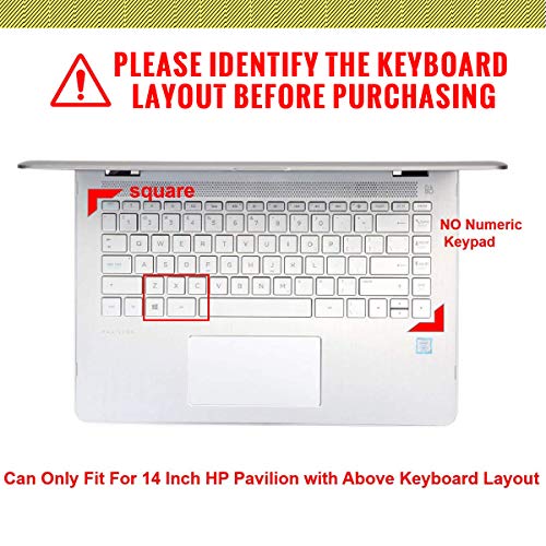 MMDW English Soft Silicone Keyboard Cover for HP 2020 2019 2018 14" Laptop - image 6