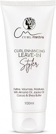 Curl Mantra Leave-In Curl Cream Styler | Curl Defining &amp; Anti-Frizz Hair Cream | Moisturizing with Almond Oil, Jojoba Oil,...