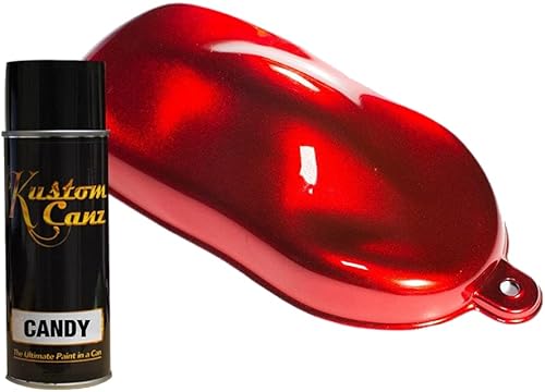 Lata de aerosol de 5 onzas, rojo caramelo, Kustom Canz, capa base de uretano