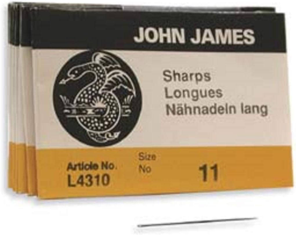 John James Sharp Beading Needles Size 11, 25 Pack