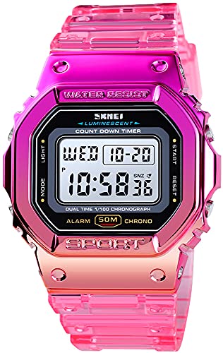 Montre sport femme étanche Gosasa numérique avec cadran dégradé