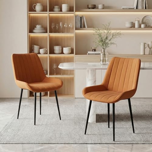TLSUNNY High Back Suede Dining Chairs