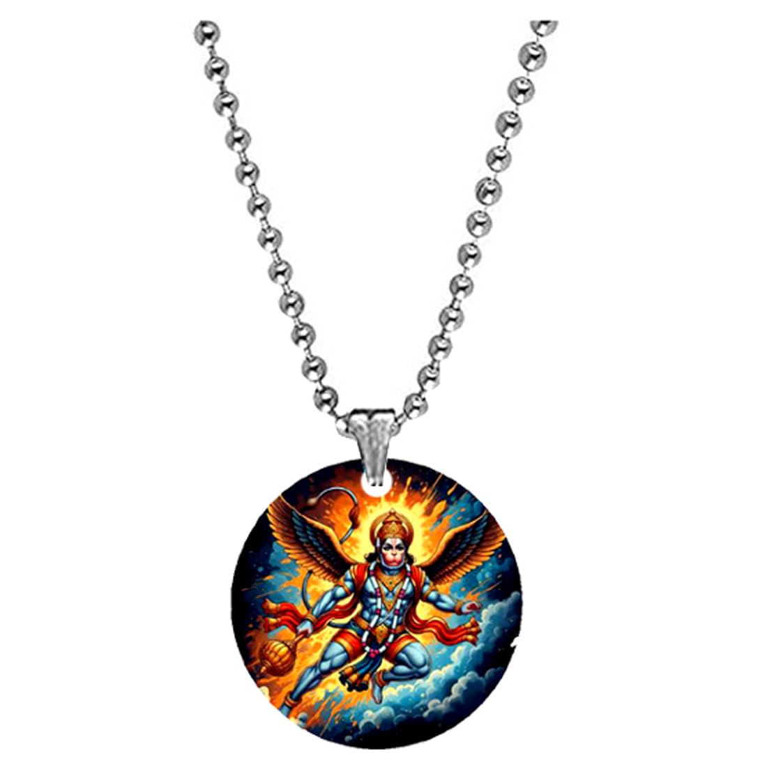 Lord Flying Hanuman 3D Acrylic Pendant for Men and Women | Strength and Protection Spiritual Necklace | Devotional Jewelry Gift-image-32