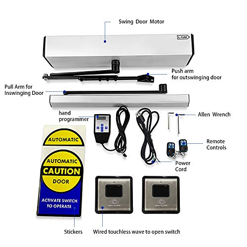 Olide-120B Touchless Automatic Door Opener Wave Sensor Switch To Activate Door With 2Pcs Wired Wave Sensor Switches Olide-513 #TOP1