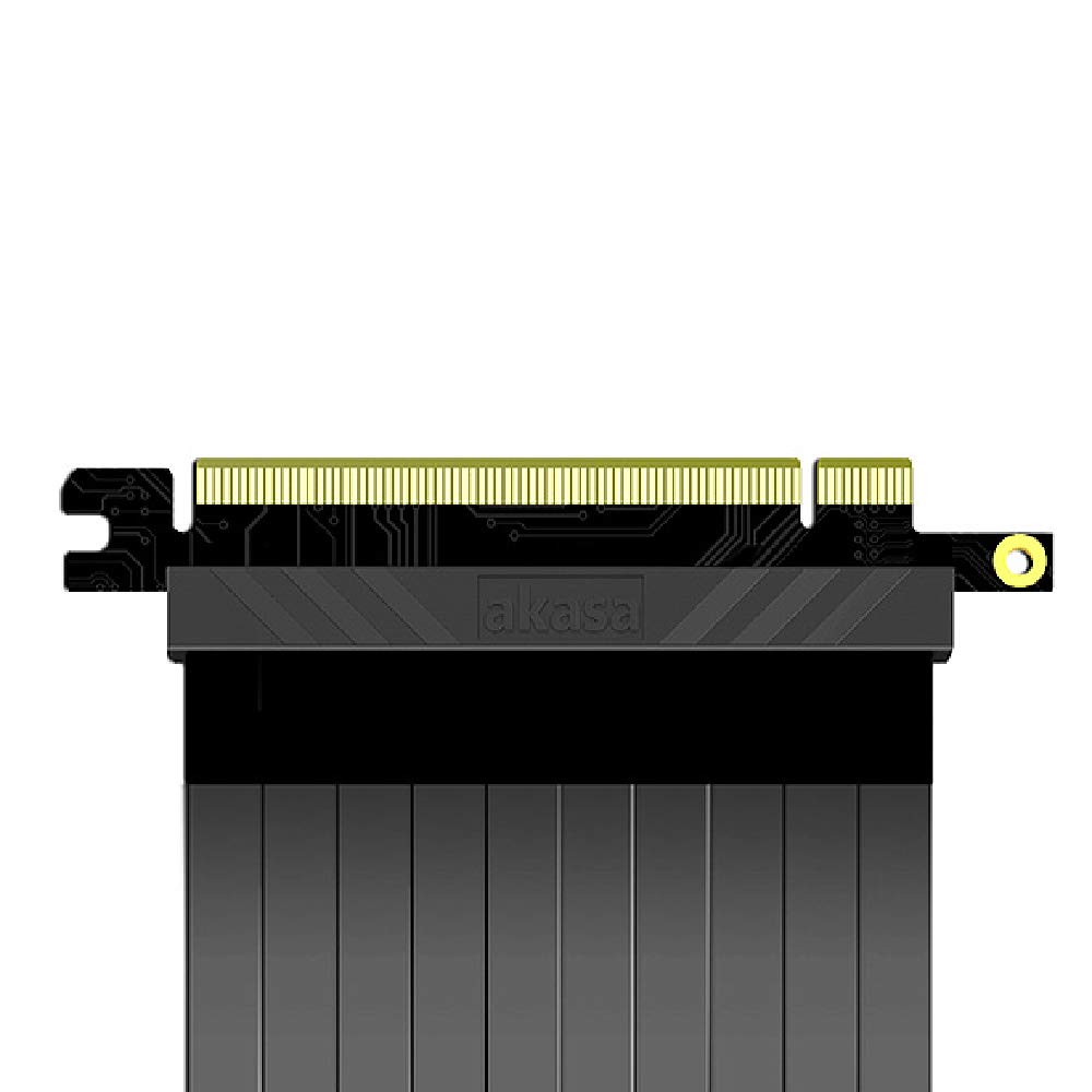 Akasa RISER BLACK XL | Kabel podnoszący PCIe 3.0 | przedłużacz PCIe | Ekranowanie EMI | 1000 mm | AK-CBPE01-100B
