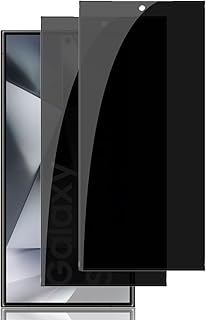 Locofun Privacy Screen Protector for Samsung Galaxy S24 Ultra 5G, Pack of 2, 9H Hardness Tempered Glass, Anti-Spy, Anti-Scratch