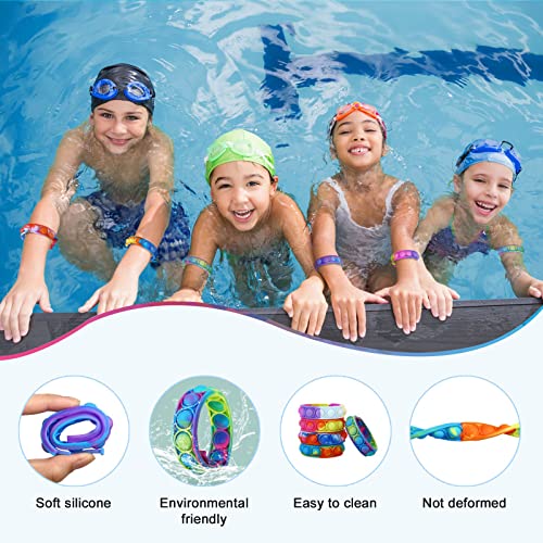 20 Pcs Push Pop Bracelet Fidget Toys,Multicolor Bubble Sensory Silicone Wristband For Kids & Adults Party Favors,Stress Relief Hand Finger Press Toy For Adhd,Ocd,Autism #TOP3