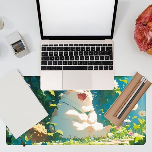 Sous-main de bureau Happy Fat Cat 80x40cm avec base antidérapante
