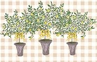 Algopix Similar Product 16 - Hand Painted Yellow Lemon Tree Doormat