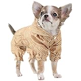 🐾 【MEJOR REGALO PARA AMIGOS DE MASCOTAS】 Este impermeable para perros es adecuado para la mayoría de cachorros, razas pequeñas y medianas, como Dachshund, Pomeranian, Chihuahua, Pug, Yorkshire terrier, Bichon frise, Beagle, Bulldog francés, Puppy Golden retriever, Puppy Labrador, etc. Este impermeable clásico de lunares mantendrá a tu perro seco y cómodo, lindo y guapo en los días de lluvia.