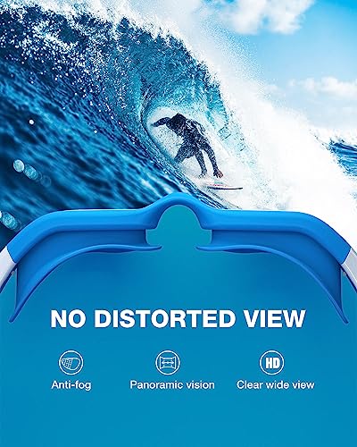 Image of ZIONOR Swim Goggles, Upgraded G1 Polarized Swimming Goggles Anti-Fog for Adult Men Women
