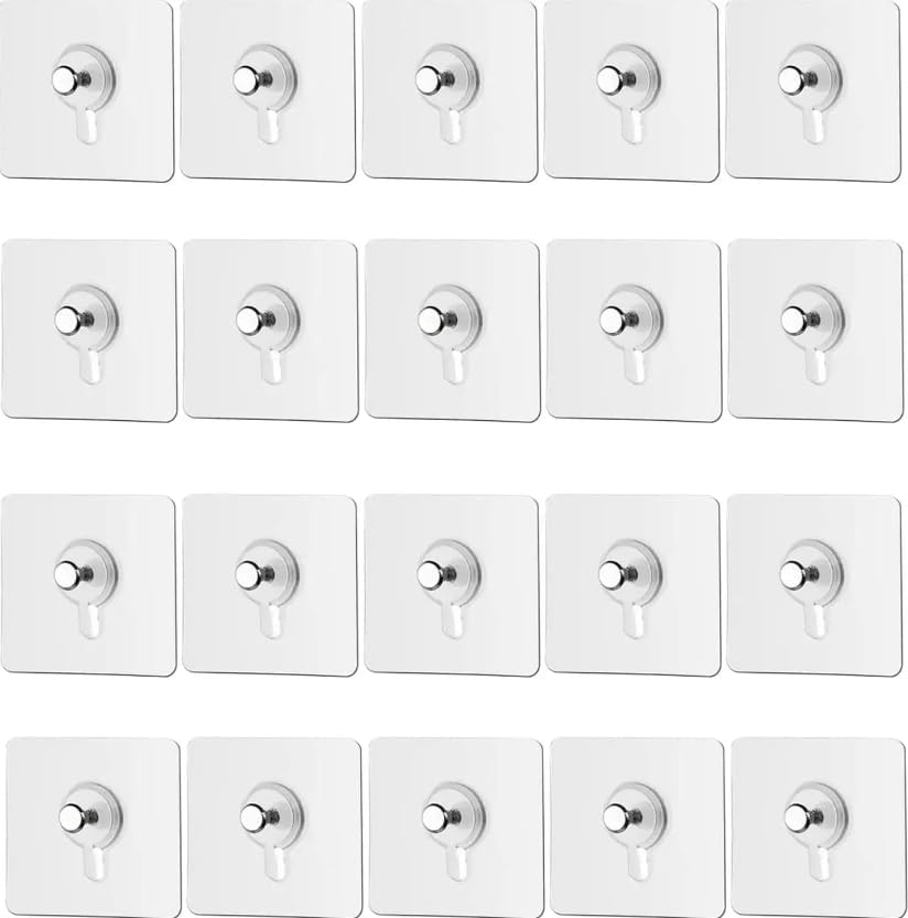 AS ADESIVI SICUREZZA StickersLab 20 Adhesive Wall Hooks for Paintings