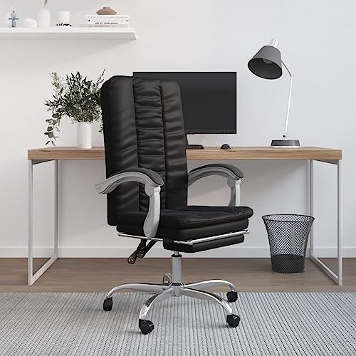 Chaise de bureau en cuir synthétique chic réglable et pivotante