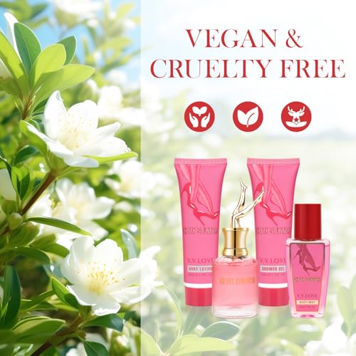 Women's Perfume & Travel Fragrance Gift Set Includes Perfume Shower Gel Body Lotion – in Sweet Floral Scent – Pamper Gifts, Travel Toiletries, Gifts for Women, Gifts for Girls, Self Care - Image 6