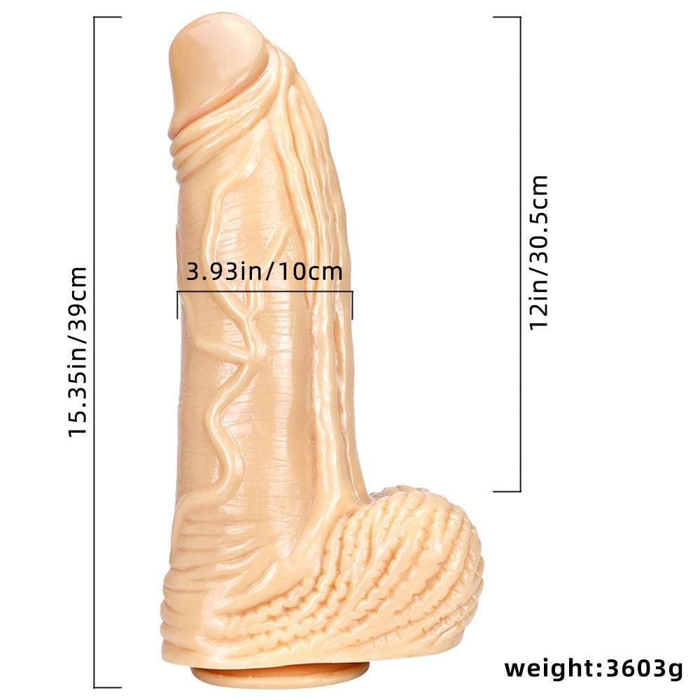 XXL Gigantissimo Dildo, Grande Da 3 Kg, Con Sex Toy In Silicone Liquido Per Donne, Morbido Per La Prostata Con Ventosa Potente, Sex Toy Realistico Per Donne.