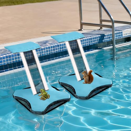 2Pcs Pool Frog Savers 900D Heavy Duty Animal Critter Escape Ramp for Swimming Pool Frog Ramp Ladder Floating Pad for Rescues Wildlife, Squirrel, Toads, Small Animal, Pool Maintenance Accessories