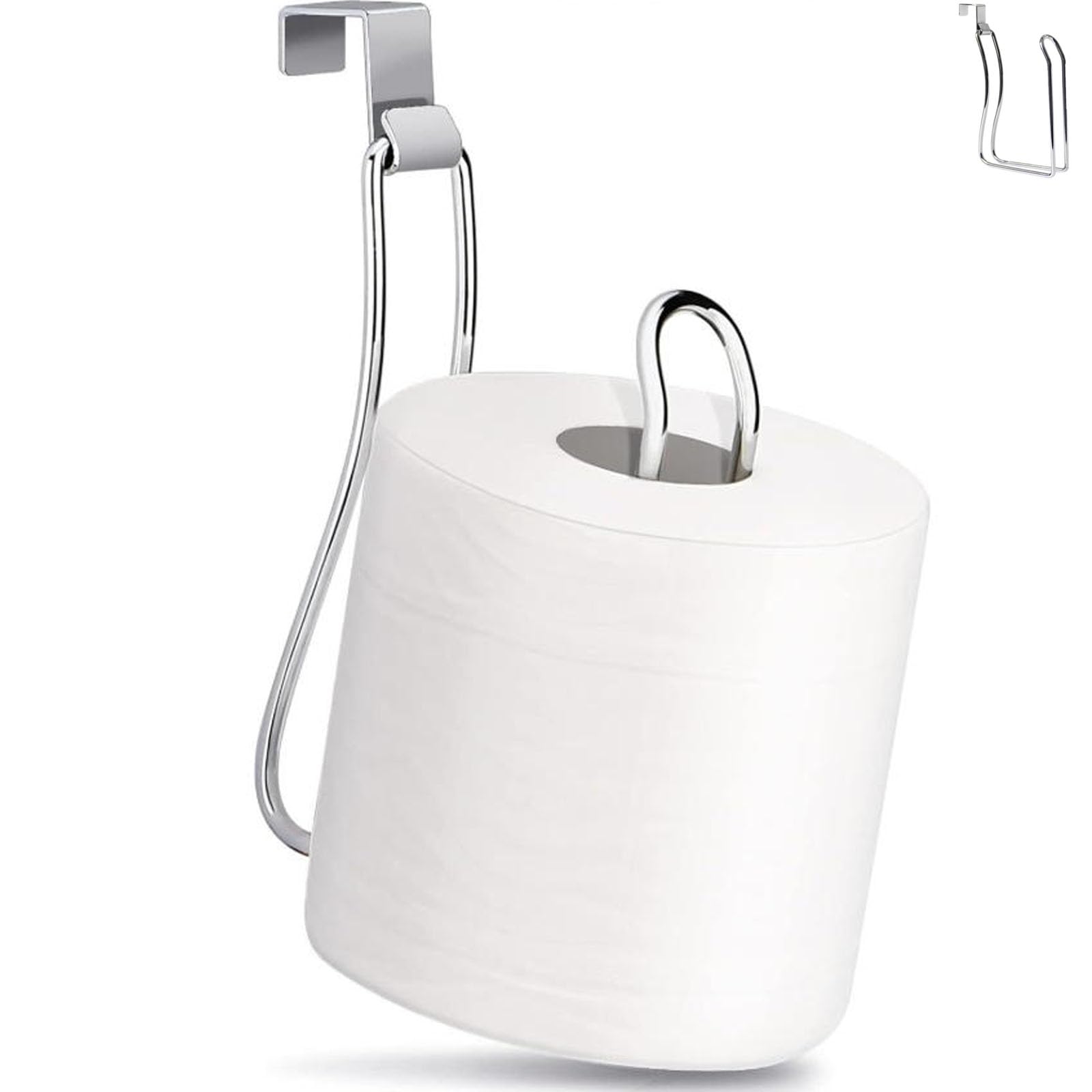Mirhua トイレットペーパーホルダー 壁掛け 紙巻器 ステンレス 1連 耐久性 タオルラック 取り付け簡単 (シルバー)