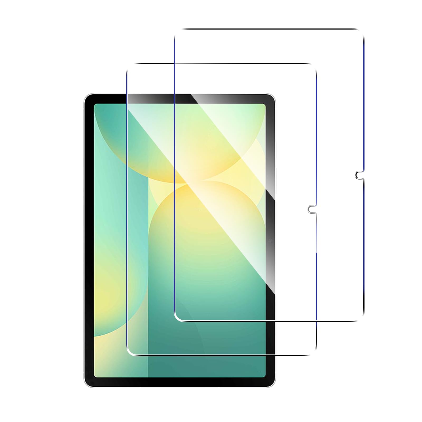 Anoowkoa 2 Pack Screen Protector for Samsung Galaxy Tab S11 Lite/S10 FE/S10/S9/S8 10.9 Inch Tempered Glass Tablet Film Guard Cover-Genuine Glass-One-Push Super Easy Installation