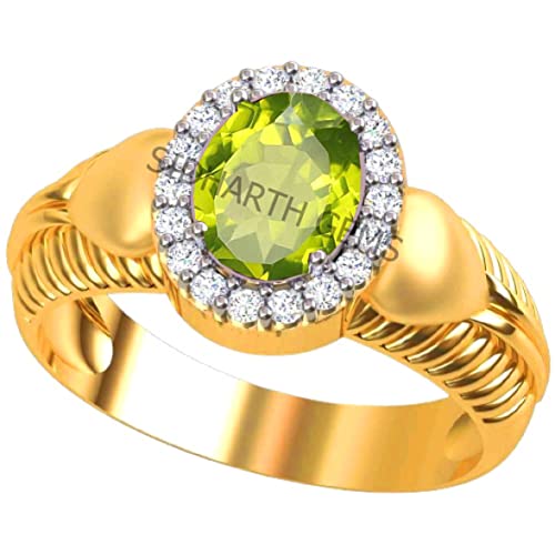 Bague péridot naturel 6,50 carats et or, l'excellence d'une gemme pure