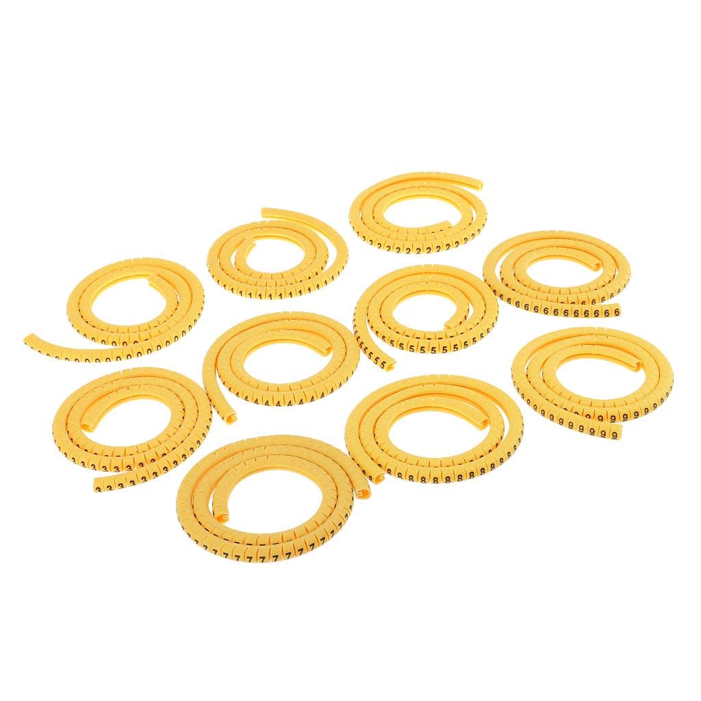 1 Etichette Identificative Flessibili in PVC per Organizzare I Cavi in ​​uffici, Officine, 6mm² EC-3