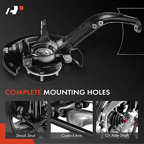 A-Premium 2 X Front Steering Knuckle & Wheel Bearing Hub Assembly Compatible With Honda Accord 2003 2004 2005 2006 2007, With Automatic Transmission Only, W/5-Lug, Replace # 44300Sdaa52 45255Sda000 #TOP6