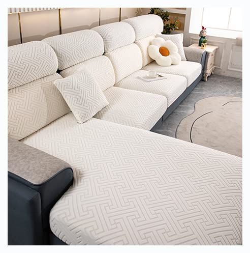 YYDSWTW Sofa Slipcover Corner 3/2/1/4 Seater Universal Sofa Cover, Stretch Couch Cushion Slipcovers, Wear-Resistant Anti-Slip L Shaped for Living Room Pets Dogs Kids L-2Seater F