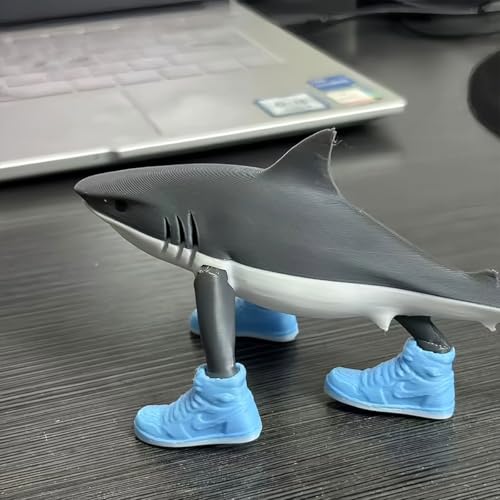 Tralalero Tralala Toy Shark Sneaker Decor - 5.1" Lightweight Art for Gaming Rooms, Streetwear Shelves & Car Dashboards (2Pcs 60g, Retro Design)2