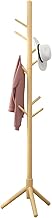 Cabide de pé | Cabide de chão de madeira - Cabide de pé para árvore de roupas Cabide de pé para chão Cabide de pé para árvore com 8 ganchos para corredor Buniq