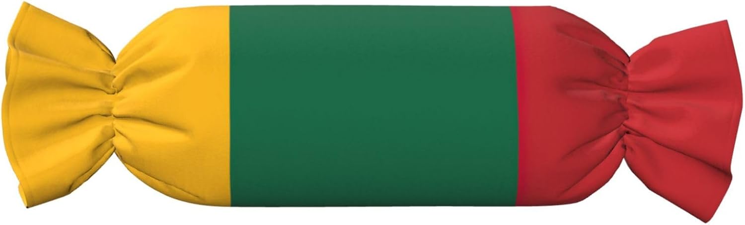 Flag of Lithuania Print Candy Cylindrical Comfortable Pillow Throw Pillows Home Decor Easy Maintenance