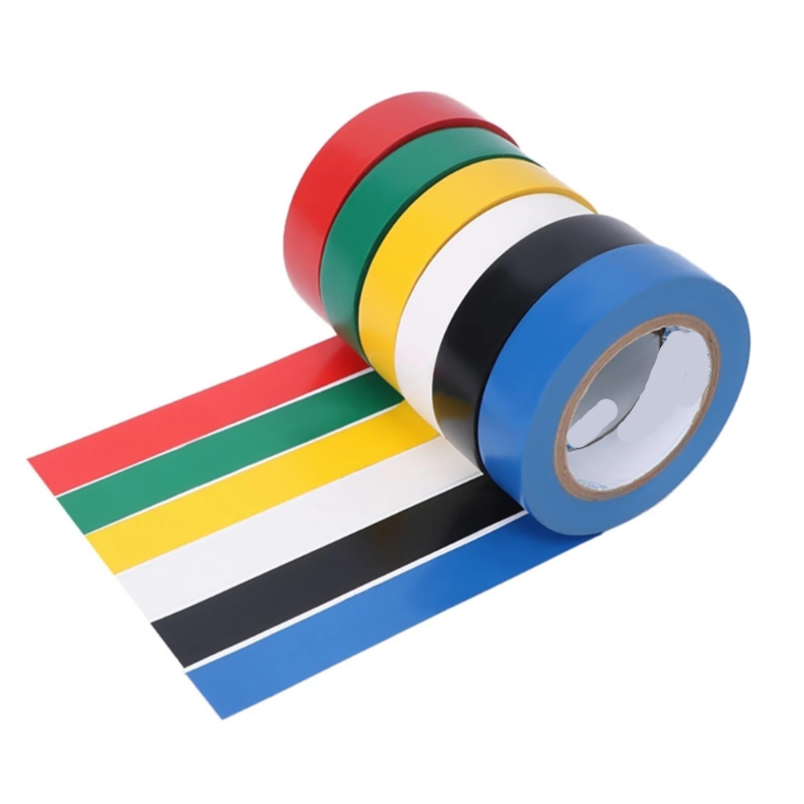Isolierband 6 Stück Isolierband, 15 mm x 8 m, mehrfarbiges, elektrisches isolierendes Drahtwickelband, geeignet for den Innen- und Außenbereich(Multi-colored 6pcs)