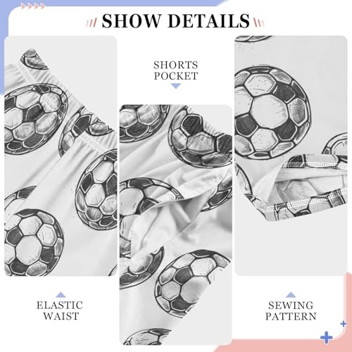 ALAZA Hipster Soccer Ball White Pajama Pants Long Sleep Pant Pajama Bottoms Elastic Waist with Pockets4