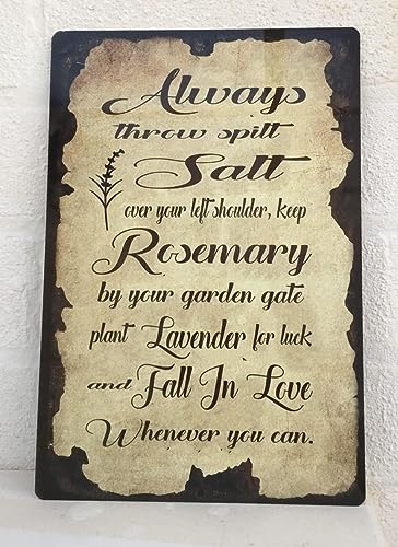 Aluminum Tin Sign Rustic Practical Magic Quote Halloween Shabby Vintage