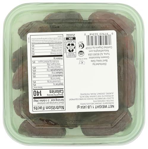 Natural Delights Fresh Medjool Dates (1 lb.) | Great Snacks for Adults and Kids | Non-GMO Verified | Superfood | No Sugar Added | Good Source of Fiber | 16 Vitamins & Minerals Packaging may vary - Image 3