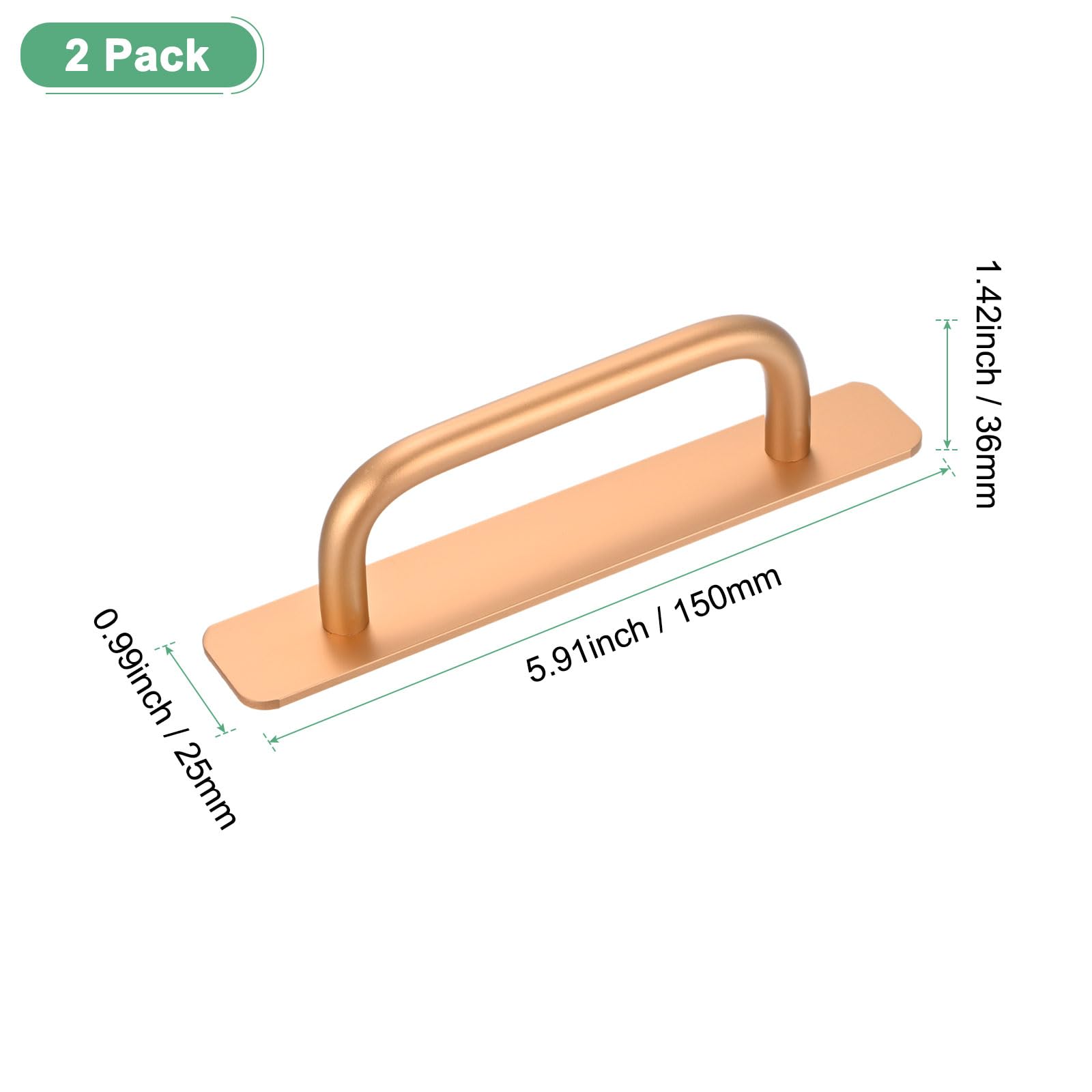 M METERXITY 2-Pack Self Stick Barn Door Handles - Image 3
