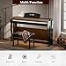UMOMO U-732 88 Weighted Key Digital Piano with Adjustable Light, Hammer Action Electric Piano with Piano Stand, Full Size Electronic Piano Keyboard for Beginner, Adults, Glossy Black